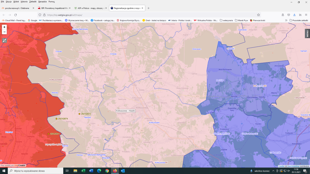 informacja PLW w Kolbuszowej - mapa