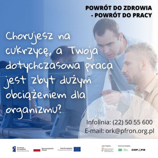 zdjęcie do
												 artykułu Chorujesz na cukrzycę, a Twoja dotychczasowa praca jest zbyt dużym obciążeniem dla organizmu?