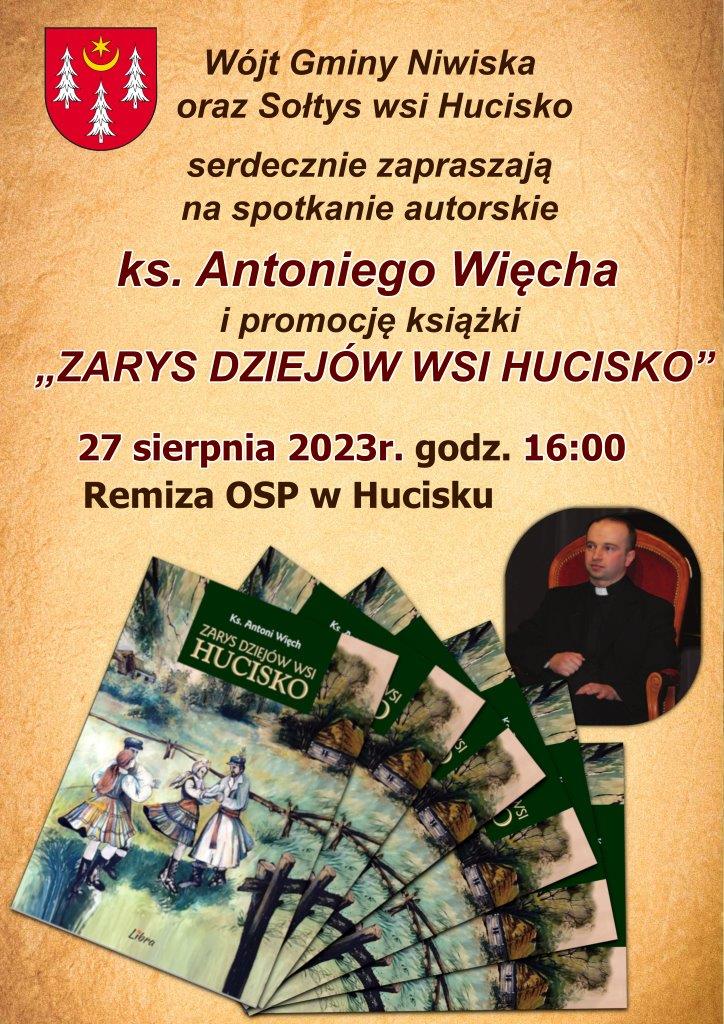 Plakat - Promocja książki o Hucisku 