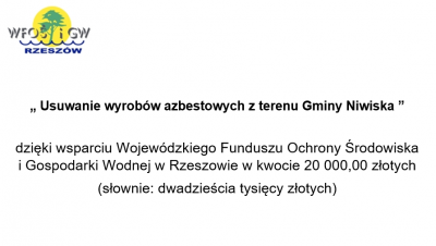 zdjęcie wprowadzające do artykułu: INFORMACJA -   Usuwanie wyrobów azbestowych z tere