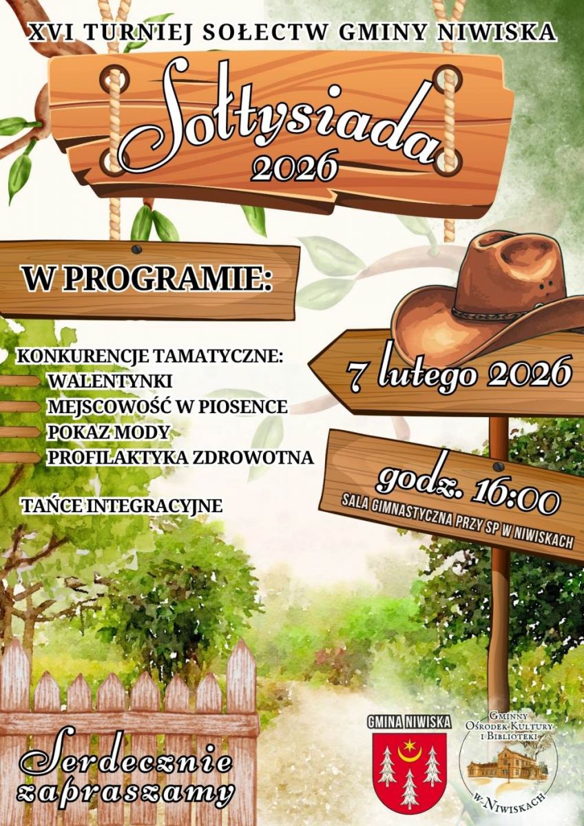 Zapraszamy na XVI TURNIEJ SOŁECTW GMINY NIWISKA