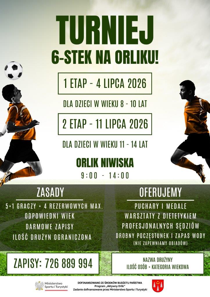 Turniej  6-stek na orliku!!!