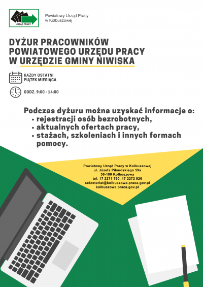 zdjęcie wprowadzające do artykułu: Dyżur pracowników PUP w Kolbuszowej