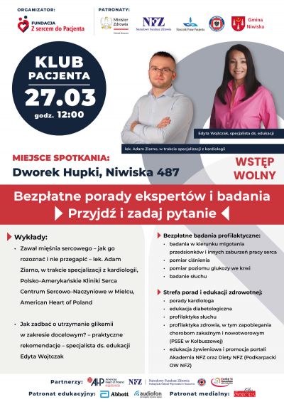 zdjęcie wprowadzające do artykułu: Zapraszamy do Klubu Pacjenta!