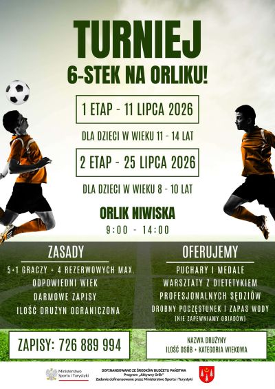 zdjęcie wprowadzające do artykułu: Turniej  6-stek na orliku!!!