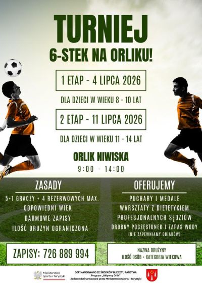 zdjęcie wprowadzające do artykułu: Turniej  6-stek na orliku!!!