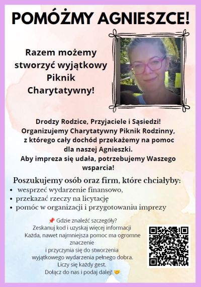 Bieg i piknik charytatywny ,,Kilometry Dobra dla Agnieszki"