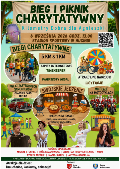Bieg i piknik charytatywny ,,Kilometry Dobra dla Agnieszki"
