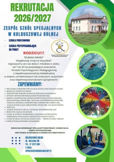 zdjęcie wprowadzające do artykułu: Trwa rekrutacja do Zespołu Szkół Specjalnych w Kol