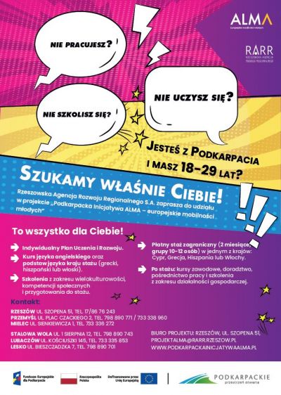 zdjęcie do
												 artykułu Projekt RARR - Podkarpacka Inicjatywa ALMA - europejskie mobilności młodych