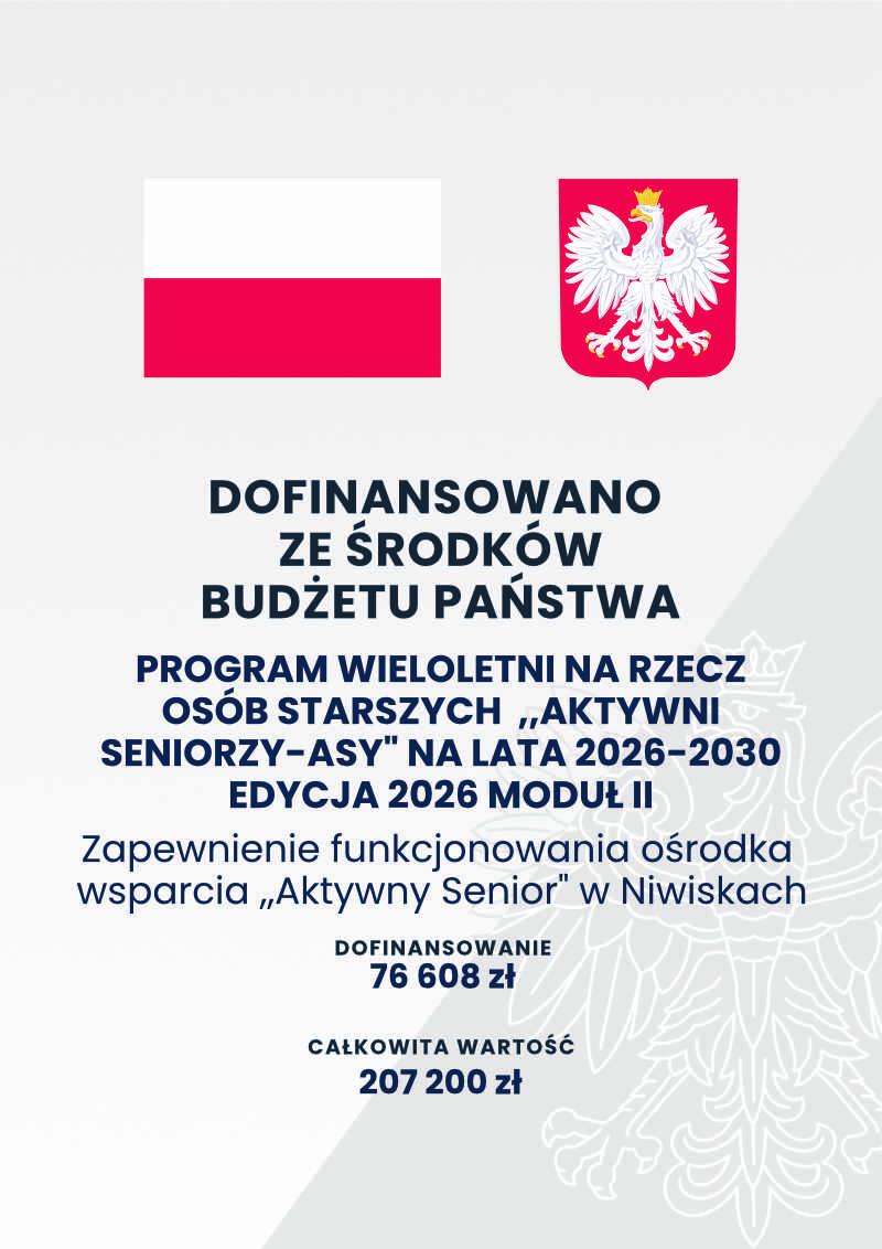 PROGRAM WIELOLETNI NA RZECZ OS&Oacute;B STARSZYCH  ,,AKTYWNI  SENIORZY-ASY" NA LATA 2026-2030  EDYCJA 2026 MODUŁ II