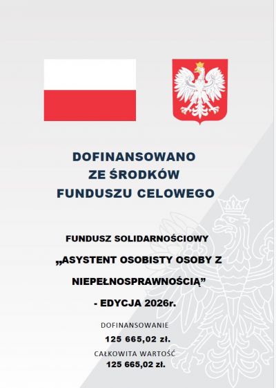 zdjęcie do
													 artykułu FUNDUSZ SOLIDARNOŚCIOWY „ASYSTENT OSOBISTY OSOBY Z NIEPEŁNOSPRAWNOŚCIĄ” - EDYCJA 2026r.