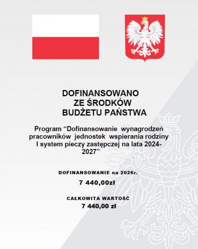zdjęcie do
													 artykułu Dofinansowanie wynagrodzeń pracowników jednostek wspierania rodziny i system pieczy zastępczej na lata 2024-2027
